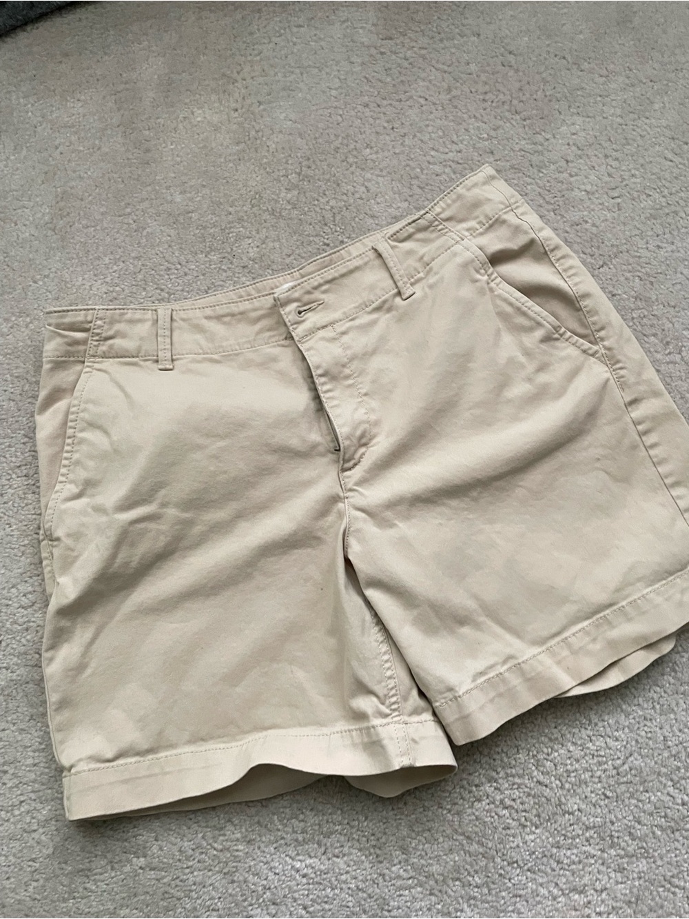 LOFT The Monroe 6" Short Light Tan Women's Chino Classic Shorts 4 Pocket